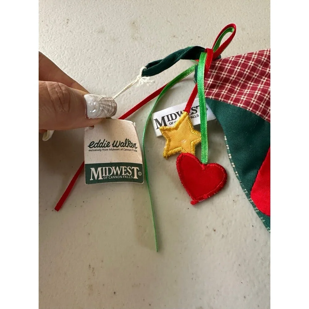 NWT Eddie Walker Midwest Of Cannon Falls Vintage Embroidered Christmas Stocking